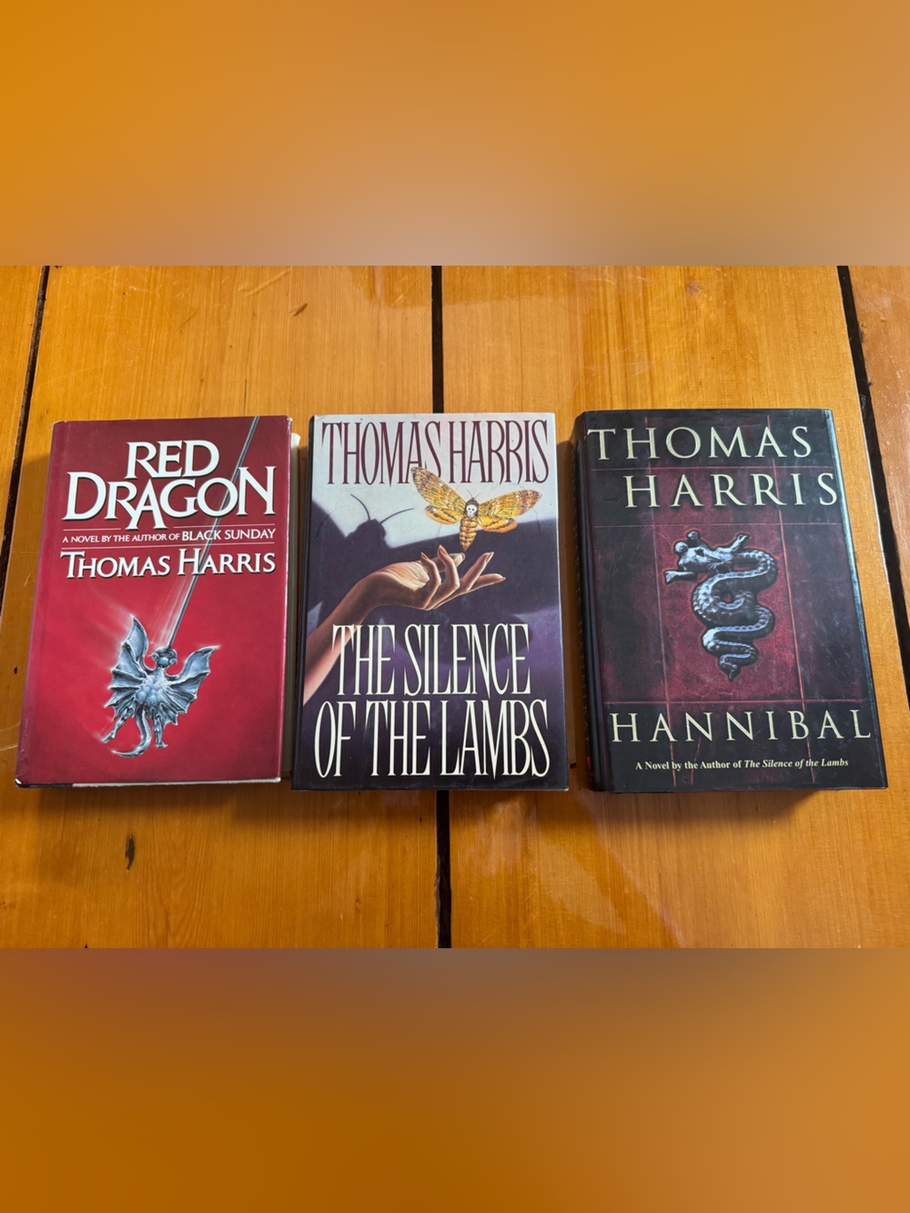 The Silence of the Lambs hardcover trilogy by Thomas Harris - 1st Ed.